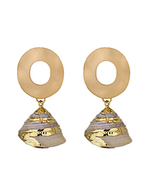 Fashion Gold Natural Conch Earrings