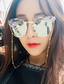 Fashion Gold Alloy Pearl Glasses Hanging Chain
