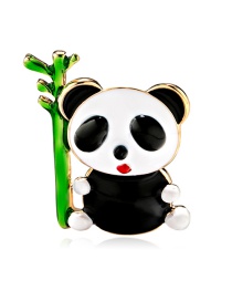 Fashion Color Alloy Drip Panda Brooch