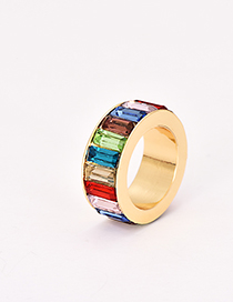 Fashion Color Alloy Diamond Ring