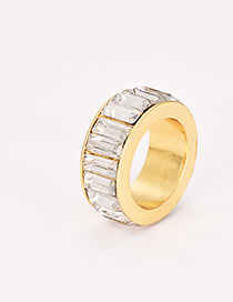 Fashion White Alloy Diamond Ring