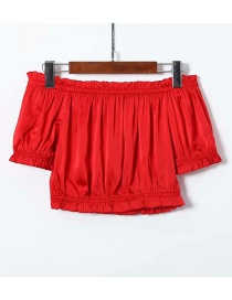 Fashion Red Bow Tie: Elasticated Tube Top Shirt