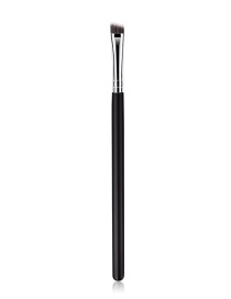Fashion Black + Silver Pvc-single-high-end Wooden Handle-black Silver-small Eyebrow Brush