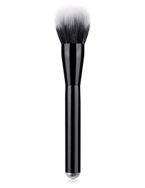 Fashion Black Single - Black Bright Handle - Round Head Brush - Black And White Hair