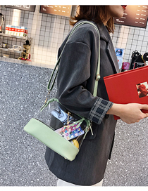 Fashion Green Transparent Shoulder Messenger Bag