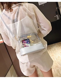 Fashion Gray Transparent Shoulder Messenger Bag