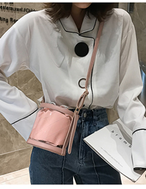 Fashion Pink Shoulder Messenger Transparent Bag