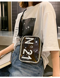 Fashion Black Transparent Crossbody Shoulder Bag