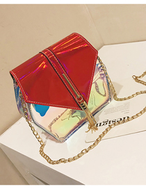 Fashion Red Transparent Laser Shoulder Messenger Bag