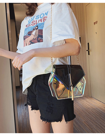 Fashion Black Transparent Laser Shoulder Messenger Bag