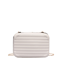Fashion White Chain Box Shoulder Messenger Bag