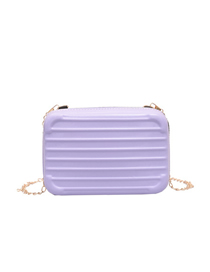 Fashion Purple Chain Box Shoulder Messenger Bag