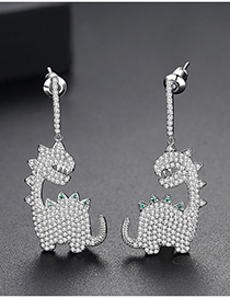 Fashion Silver Dinosaur Earring