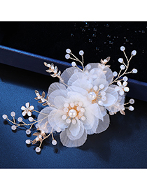 Fashion White Flower Hair Clip