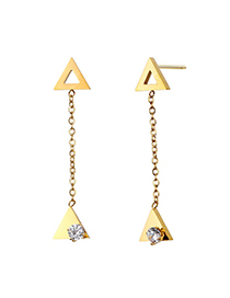 Fashion Gold Hollow Geometric Earrings