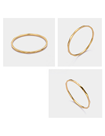 Fashion Gold Geometric Wave Ring