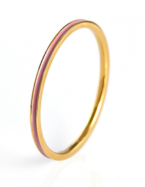 Fashion Gold + Powder Drip Geometric Ring