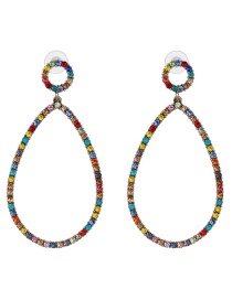 Fashion Color Glass Drill Earrings