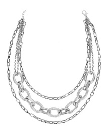 Fashion Silver Multi-layer Necklace