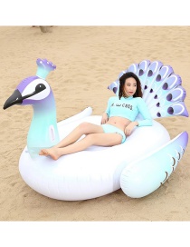 Fashion Large Peacock Mount Thickened Inflatable Floating Row Mount Swimming Ring