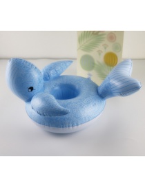 Fashion Blue Whale Cup Holder Inflatable Water Cup Holder