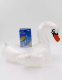 Fashion Patterned White Swan Cup Holder Inflatable Water Cup Holder