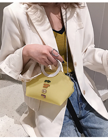Fashion Yellow Letter Handbag