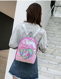 Fashion Pink Sequined Shoulder Bag