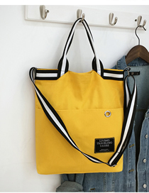 Fashion Yellow Riveted Portable Messenger Bag