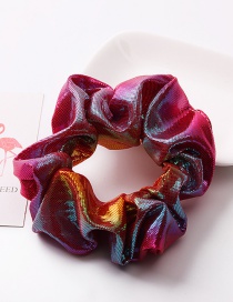 Fashion Rose Red Gradient Metal Rainbow Bronzing Double Color Hair Ring
