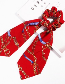 Fashion Chain Streamer Big Red Scarf Kerchief Hair Band