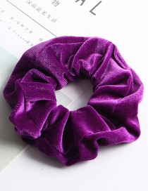 Fashion Large Flannel Ring - Bright Purple Fleece Hair Ring