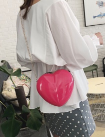 Fashion Rose Red Heart Chain Shoulder Bag