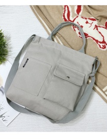 Fashion Gray Multi-pocket Shoulder Bag