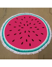 Fashion 300 Watermelon Red Watermelon Print Tassel Beach Towel Shawl