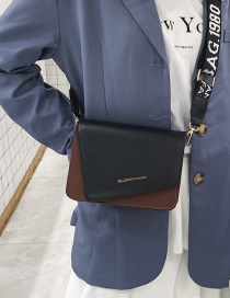 Fashion Light Brown Colorblock Broadband One Shoulder Messenger Bag
