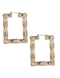 Fashion Gold Geometric Bamboo Alloy Gold-plated Earrings
