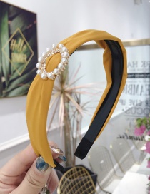 Fashion Oval Yellow Ring-encrusted Fine-edged Headband
