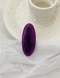Fashion Ellipse-purple Star Glitter Geometric Edge Hair Clip