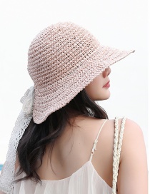 Fashion Pink Dalat Tethered Straw Hat