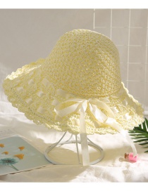 Fashion Milky White Woven Straw Hat