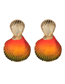 Fashion Color Alloy Shell Earrings
