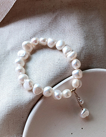 Fashion White Natural Pearl Gold-plated Bracelet