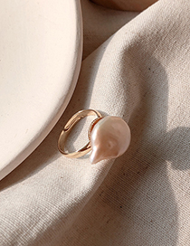 Fashion Gold Natural Pearl Rolling Cloud Ring In 14k Yellow Gold