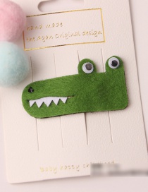 Fashion Green Alligator Children's Cartoon Hair Clip