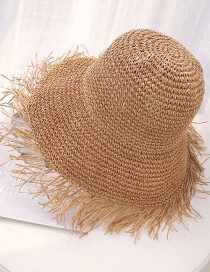 Fashion Khaki Large Irregular Straw Hat