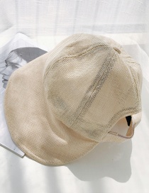 Fashion Beige Cotton And Linen Folding Sun Hat