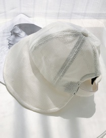 Fashion Milky White Cotton And Linen Folding Sun Hat