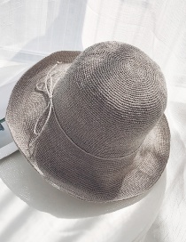 Fashion Gray Extra-fine Woven Straw Hat