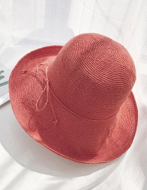 Fashion Orange Extra-fine Woven Straw Hat